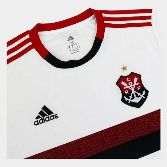 Camisa Flamengo II 19/20 s/nº Torcedor Adidas Masculina - Branco+Verm