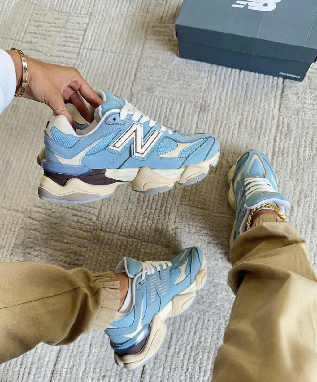 New Balance 9060 azul bebe Pattybrowsstore