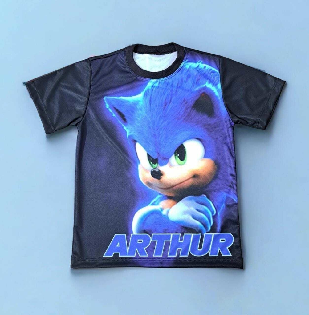 Conjunto Infantil Masculino Sonic Verão Juvenil Linha Top