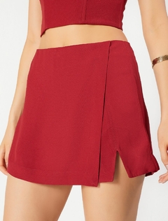 SHORT SAIA ALFAIATARIA - RAFAELA - VERMELHO FOSCO - comprar online