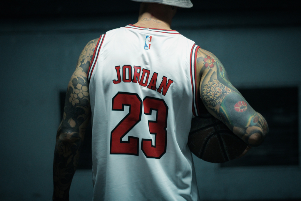Camiseta Chicago Bulls Blanca 23 Jordan