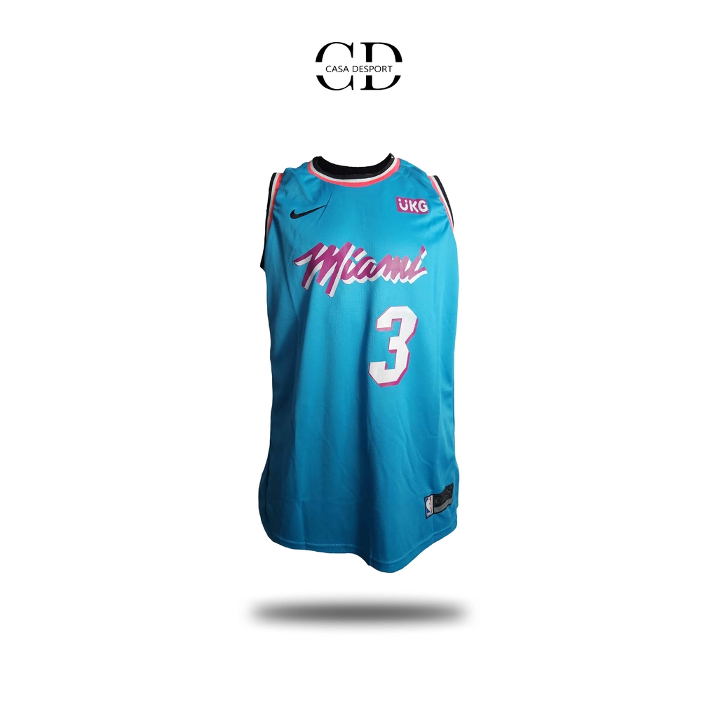 Camiseta Miami Heat Celeste (3) Wade - Casa Desport