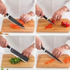 Set De Cuchillos Negros Profesionales 6 Piezas Chef Cocina - tienda online