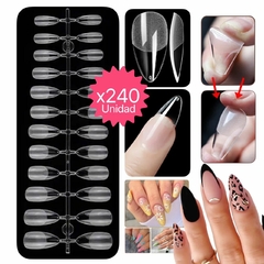 240 Tips Clear Uñas Postizas Profesional Press On Manicuria en internet