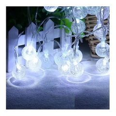 Luces Guirnalda Led 28 Bolitas Cristal 5 Mts Enchufe A 220v - M&Q REGALOS