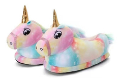 Pantuflas Peluche Unicornio Abrigadas Nenas Invierno Oferta - M&Q REGALOS