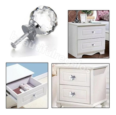 Tirador Mueble Cajon Puerta Manija Diamante Cristal 4 Cm - comprar online