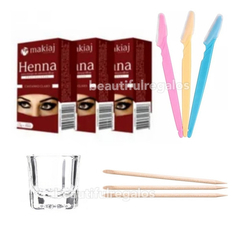 Kit Perfilado De Cejas + Henna + Perfiladores + Vaso Dappen