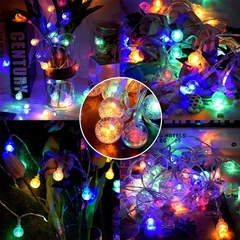 Luces Guirnalda Led Multicolor 28 Bolitas 5mts Enchufe A220v - M&Q REGALOS