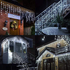 Guirnaldas Lluvia Luz Led Luces Con Enchufe Navidad