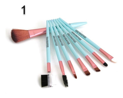 Set De 8 Brochas De Maquillaje Colores Pasteles Sinteticas - comprar online