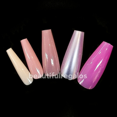 Tips Coffin Ballerina Sistema Gel Caja X500 Rosa Ultra Fino - comprar online