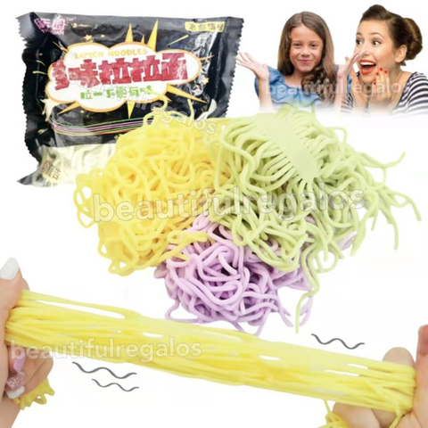 Squishy Ramen Fideo Elastico Antiestres Juguete Fidget Toy