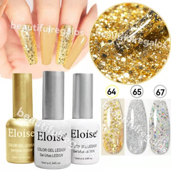 Esmalte Semipermanente Elosie Con Glitter 10ml Gel Led en internet