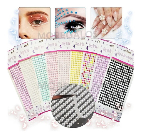 X12 Strass Stickers Cristales Autoadhesivos Faciales Tatto