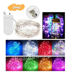 X12 Luces Guirnalda Hilo Alambre Micro Led 30 Leds Tira 3mts - tienda online