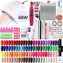 Kit X60 Completo 48w Inicial Cabina 48w Torno Uñas Decoracion Nails