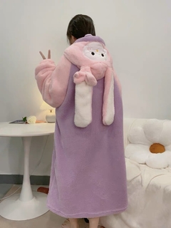 Imagen de Pijama Kigurumi Adulto Tipo Bata Camison Peluche Invierno