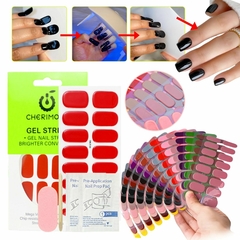 Sticker Uñas Gel Cherimoya Strips Curado Con Cabina Uv Led