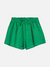 SHORTS DE MOLETOM COM STRASS VERDE