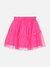 SAIA DE TULE COM BABADO ROSA NEON