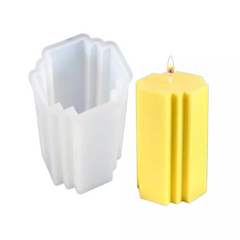 MOLDE SILICONA CUBO IRREGULAR GRANDE PARA VELAS