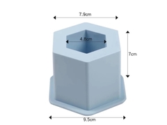 MOLDE SILICONA MACETA HEXAGONAL TORRE - comprar online