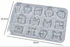 2 MOLDES SILICONA ABECEDARIO FORMAS REDONDEADAS - comprar online