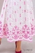 Vestido Midi em Laise de Algodão com Bordados Rosas - Lançamento Moda Evangélica e Executiva - loja online