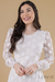 Vestido Branco em Tule detalhes na cintura e gola - Lançamento Kalikay Modas - comprar online