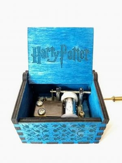 Caixa de Musica Harry Potter Azul