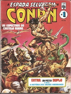 A Espada Selvagem De Conan - 1 Abril (1984) Brinde Vol 47 e 75 Usada Aceitável
