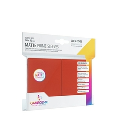 Gamegenic: Matte Prime Sleeves Vermelho Standard Size 100 Un