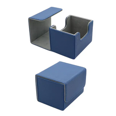 Premium Deck Case PU Magnético - 100 + Cards - Azul Marinho