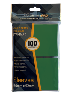 Ultimate Pro Card Sleeve Standard - Verde C/ 100 66mm X 92mm