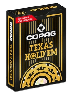 Baralho Copag 100% Plastico Texas Hold'em Gold - Lojabat