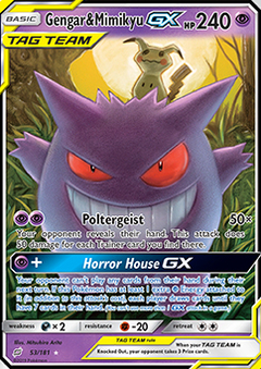 Gengar E Mimikyu-GX TEU 053/181