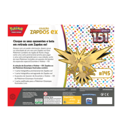 Box Pokémon Coleção 151 Zapdos EX na internet