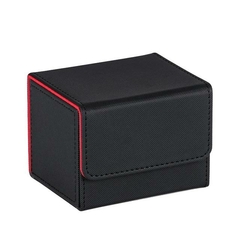 Premium Deck Case PU Magnético - 100 + Cards - Preto e Vermelho