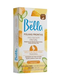 Folhas Prontas p/Depilacao Depil Bella Rosto Aloe Vera c/8 pares