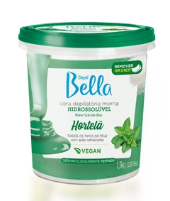 CERA DEPIL BELLA HIDROSSOLUVEL 1,3KG HORTELA VEGANA