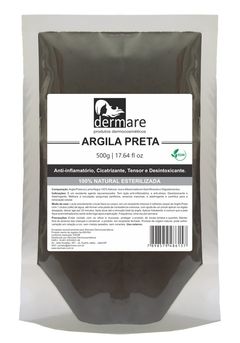 ARGILA PRETA DERMARE FACIAL CORPORAL 500G DESINTOXICANTE