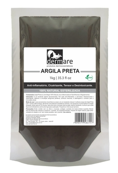 ARGILA PRETA DERMARE CORPORAL FACIAL 1KG DESINTOXICANTE