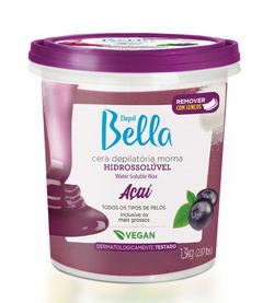 CERA DEPIL BELLA HIDROSSOLUVEL 1,3KG ACAI VEGANA