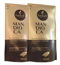 Refil Haskell Mandioca Kit Shampoo Condicionador Crescimento