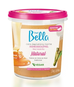 CERA DEPIL BELLA HIDROSSOLUVEL 1,3KG NATURAL VEGANA