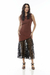 Vestido Midi com aplicação de Crochê - comprar online