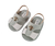 Sandália Confort de Bebê | cinza com branco [fecho elástico] - comprar online