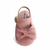 Sandália confort de bebê | Cor rosa laço