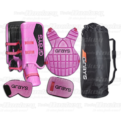 Set infantil para arquero de hockey sobre césped con kickers, legguards. guantes, pechera y bolso Grays